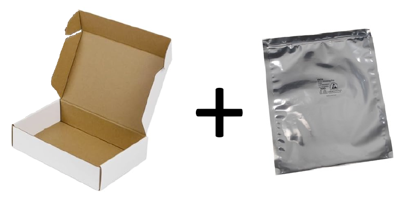 Modular solution with a cardboard box and ESD bag