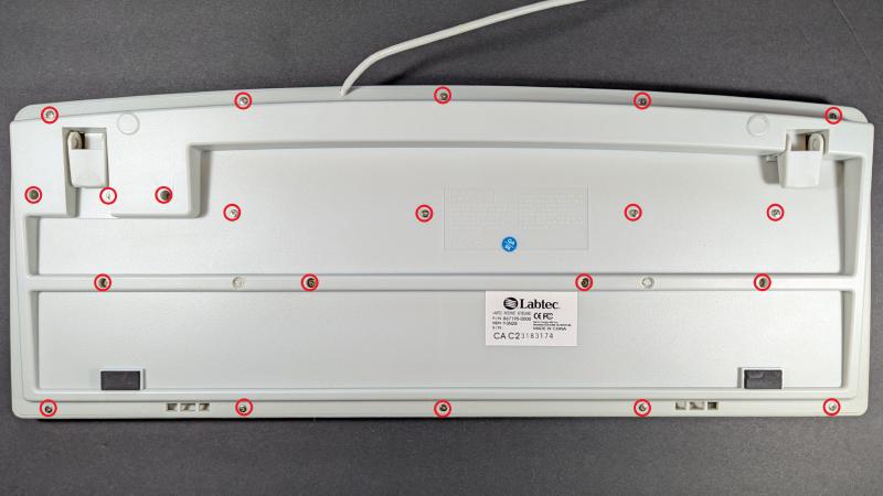 21 screws in keyboard