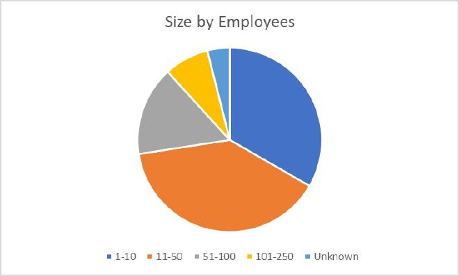 Portfolio companies by size